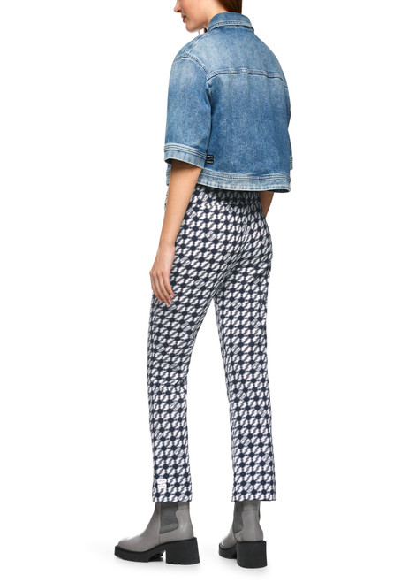 MARC CAIN SPORTS Navy Frederica Trousers With Print | ZS 81.28 J07
