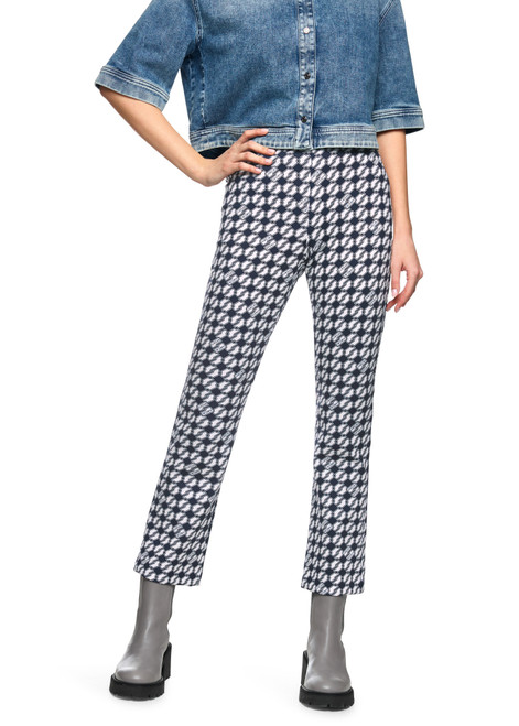 MARC CAIN SPORTS Navy Frederica Trousers With Print | ZS 81.28 J07