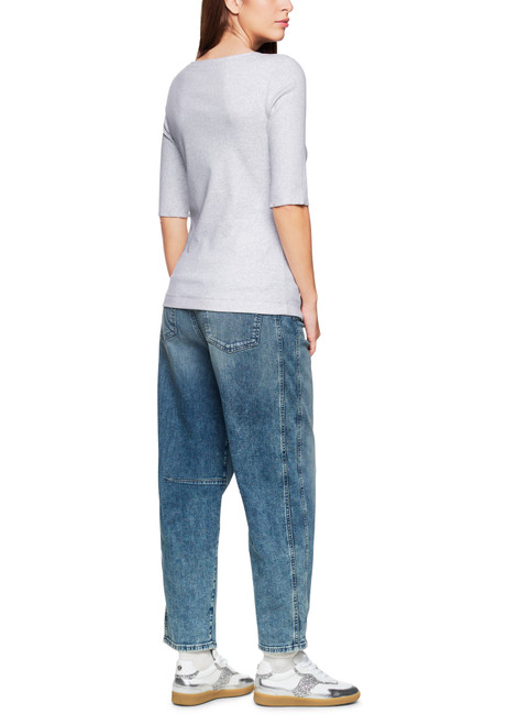 MARC CAIN SPORTS Silver Grey Basic Stretch Cotton Shirt | ZS 48.09 J50