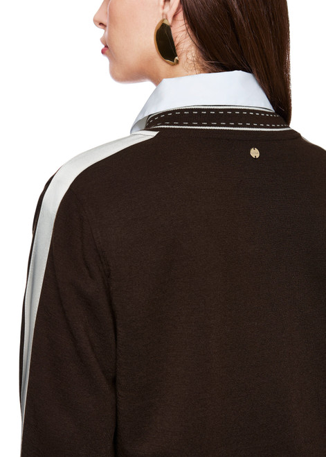 MARC CAIN COLLECTIONS Dark Wood Knitted In Germany Cardigan | ZC 39.02 M28
