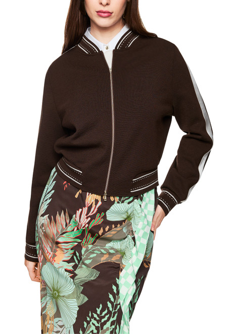 MARC CAIN COLLECTIONS Dark Wood Knitted In Germany Cardigan | ZC 39.02 M28