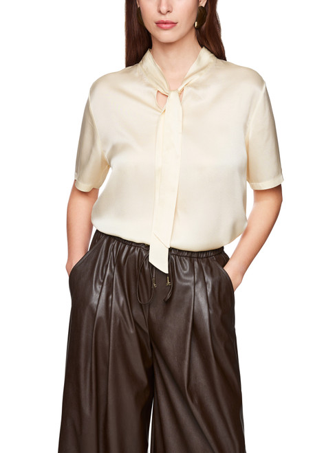MARC CAIN COLLECTIONS Bright Ecru Blouse Shirt With Bow | ZC 55.01 J15