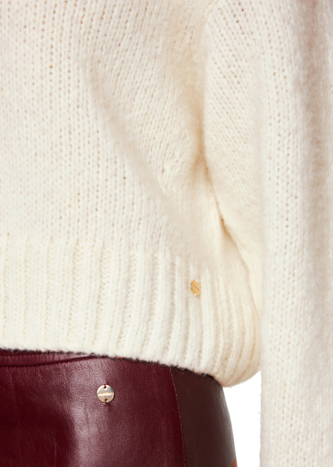 MARC CAIN COLLECTIONS Off-White Knitted In Germany Cosy Jumper | ZC 41.61 M07