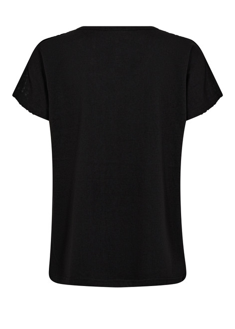 MOS MOSH Black Mmdayo V-Neck Tee | 170940