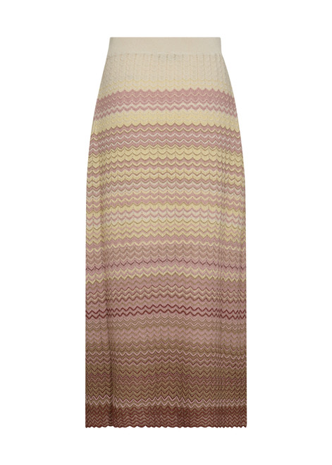 MOS MOSH Powder Pink Mmhopi Zig Zag Knit Skirt | 170720