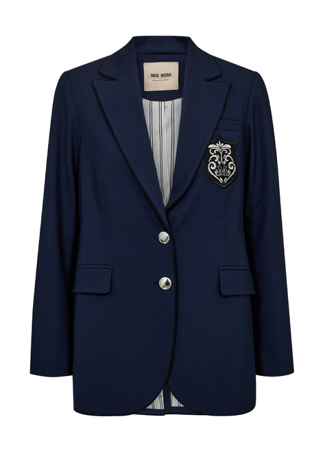 MOS MOSH Maritime Blue Mmmarjurie Piet Blazer | 174810