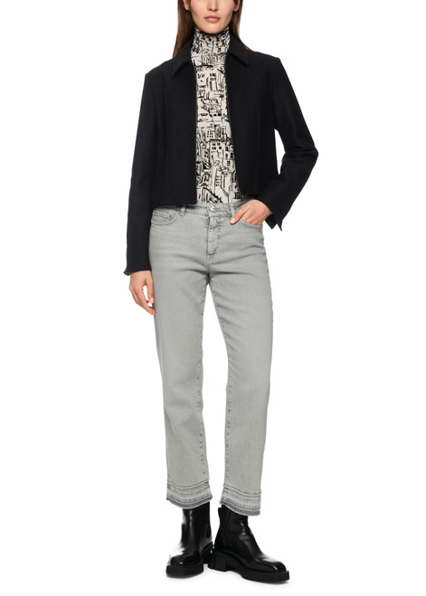 MARC CAIN COLLECTIONS Grey Forli Jeans With Flower Appliqué | ZC 82.07 D04
