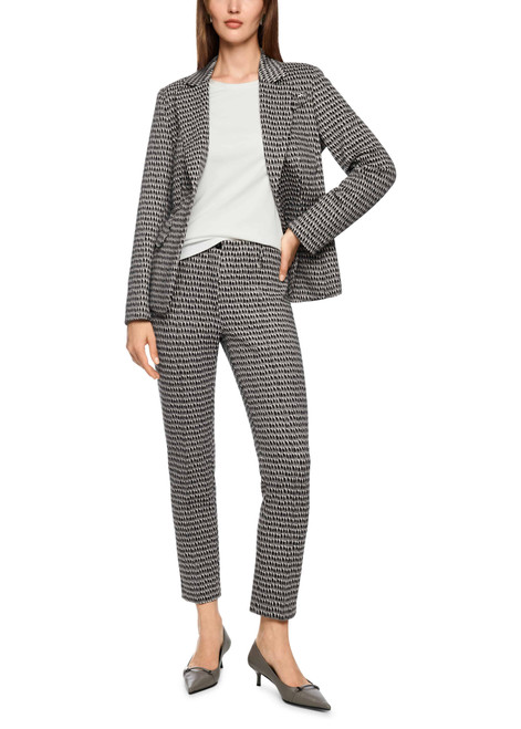 MARC CAIN COLLECTIONS Soft Charcoal Sydney Trousers With Sprinkles Print | ZC 81.11 J39