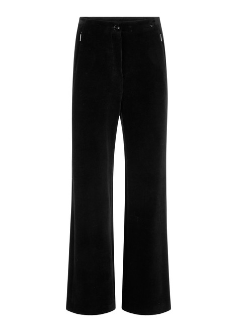 MARC CAIN COLLECTIONS Black Welkom Wide Corduroy Trousers | ZC 81.23 J31