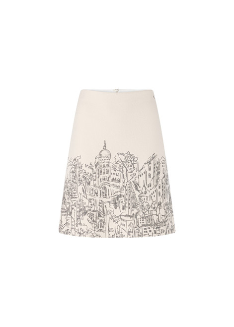 MARC CAIN COLLECTIONS Smoke Knitted In Germany New Wool Skirt | ZC 71.18 J29