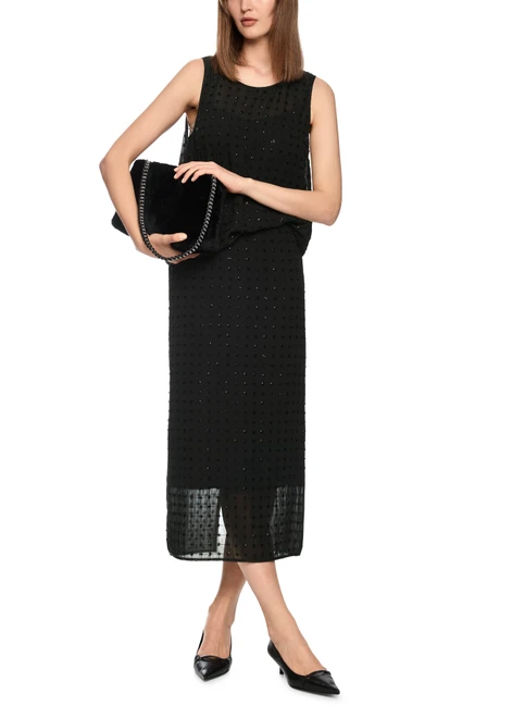 MARC CAIN COLLECTIONS Black Elegant Skirt With Sequins | ZC 71.24 W88