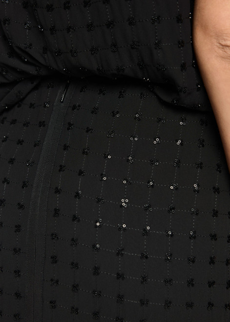 MARC CAIN COLLECTIONS Black Elegant Skirt With Sequins | ZC 71.24 W88
