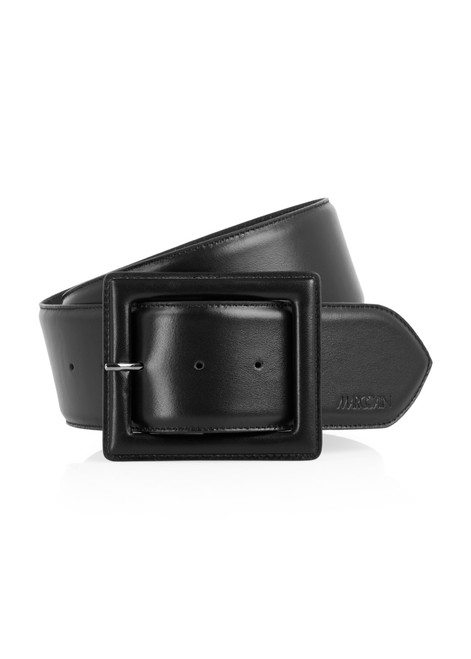 MARC CAIN COLLECTIONS Black Wide Leather Waist Belt | ZC G1.12 L46