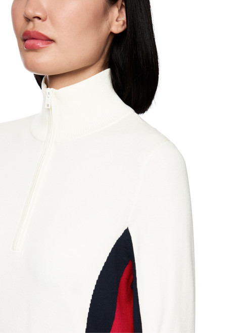 MARC CAIN SPORTS Off-White Rethink Together Jersey Knit Jumper | ZS 41.40 M58