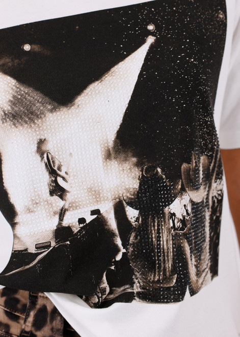 MONARI White T-Shirt With Photo Print | 808797
