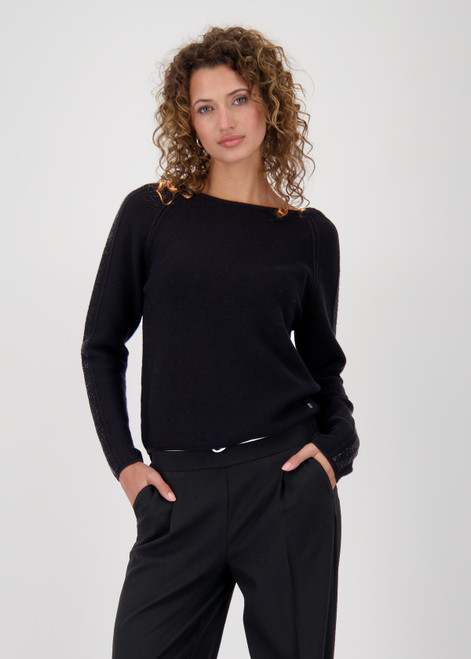 MONARI Black Sweater With Decorative Accents | 809131