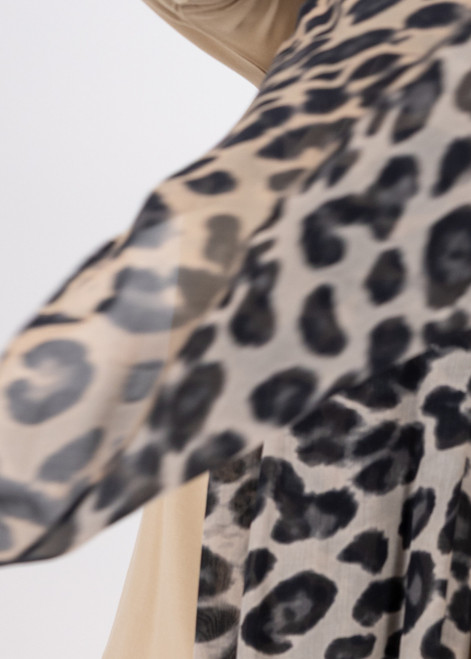 MONARI Brown Scarf With Leopard Print | 809142