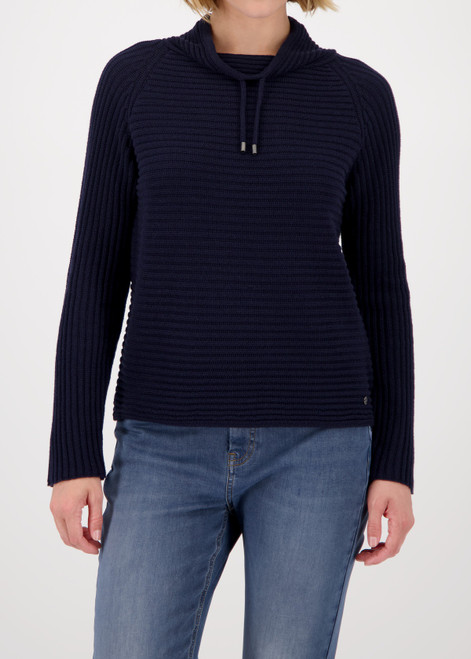 MONARI Blue Ribbed Jumper | 808990