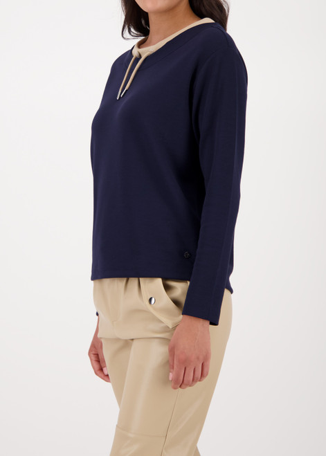 MONARI Blue Sweatshirt With Decorative Detail | 809009