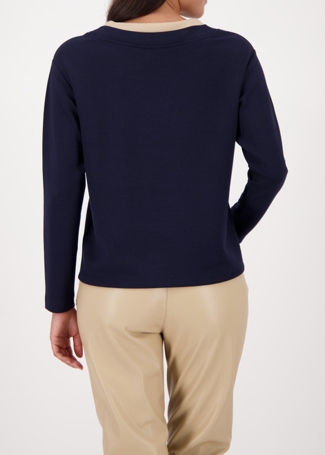 MONARI Blue Sweatshirt With Decorative Detail | 809009