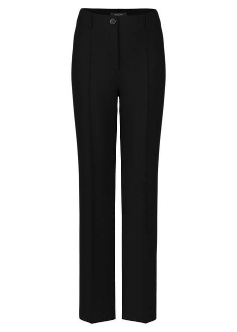 MARC CAIN COLLECTIONS Black High-Waist Faid Trousers With Piping | ZC 81.29 W60