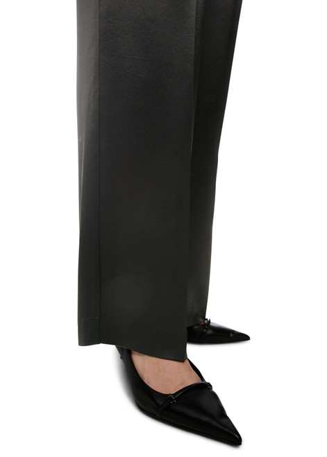 MARC CAIN COLLECTIONS Black Wasco Satin Trousers With Wide Cut | ZC 81.32 W80