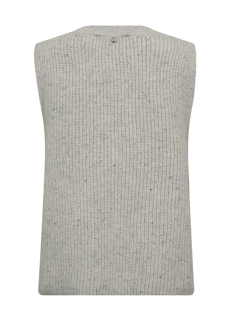 MOS MOSH Light Grey Melange Zhara Thyra Knit Vest | 173120