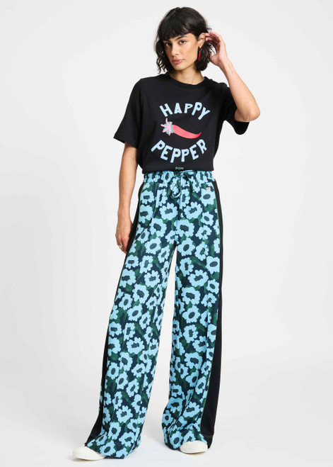 POM AMSTERDAM Blue Pants - Wild Flowers Blue | SP9301