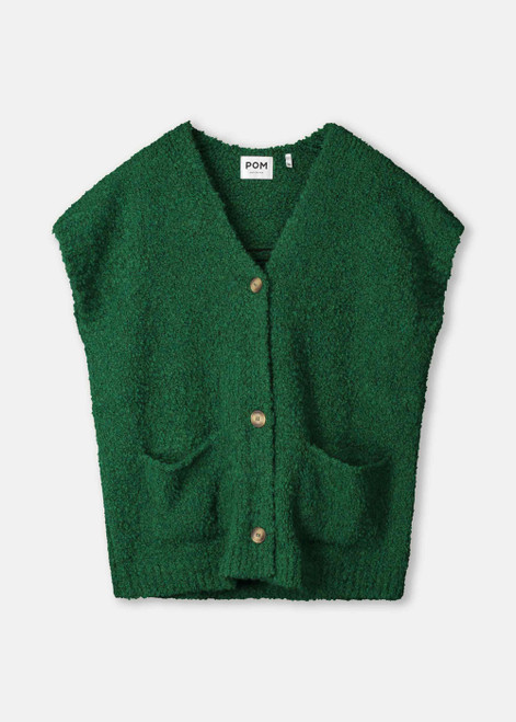 POM AMSTERDAM Green Cardigan - Pine Green | SP9316