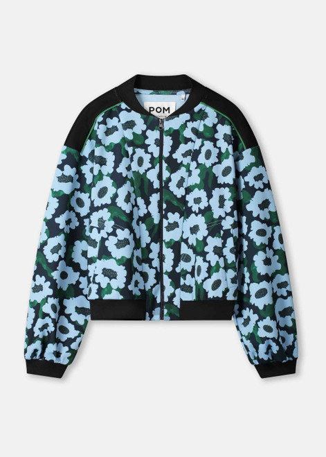 POM AMSTERDAM Blue Jacket - Wild Flowers Blue | SP9325