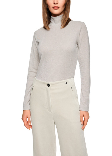 MARC CAIN COLLECTIONS Smoke Slim-Fit Lurex Long-Sleeved Top | ZC 48.28 J34