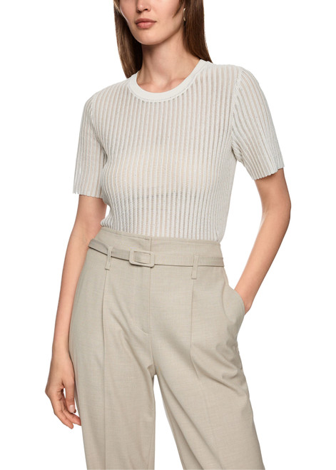 MARC CAIN COLLECTIONS Smoke Knitted In Germany Short-Sleeved Jumper | ZC 41.46 M49