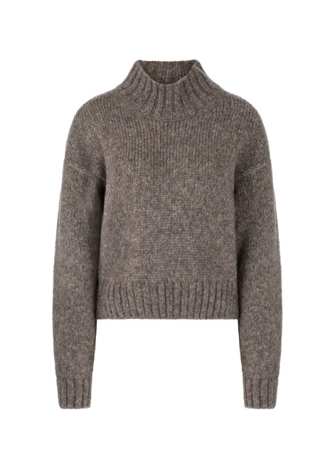 MARC CAIN COLLECTIONS Soft Charcoal Knitted In Germany Cosy Jumper | ZC 41.61 M07