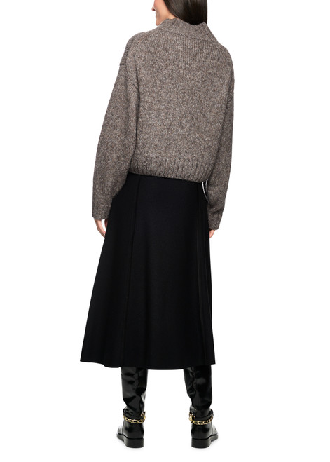 MARC CAIN COLLECTIONS Soft Charcoal Knitted In Germany Cosy Jumper | ZC 41.61 M07