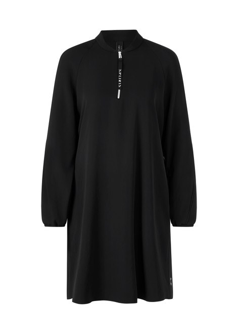 MARC CAIN SPORTS Black Dress With Zip And Gathered Detail | ZS 21.23 W48