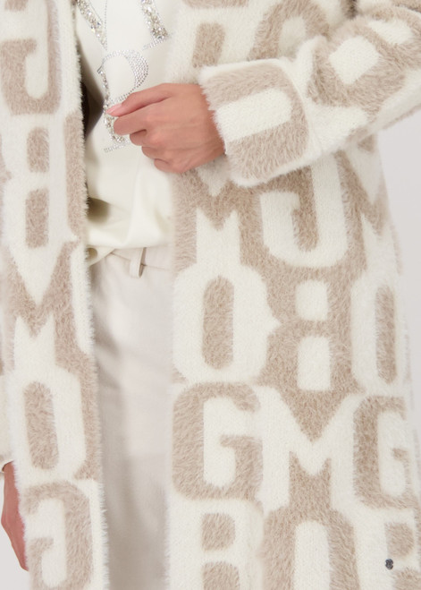 MONARI Brown Jacket With Lettering Pattern | 809088