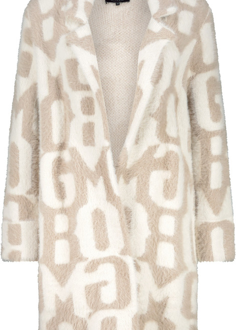 MONARI Brown Jacket With Lettering Pattern | 809088