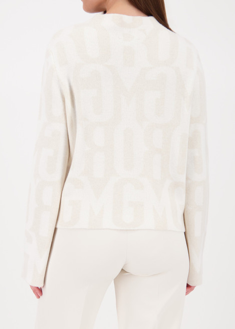 MONARI Beige Jumper With Stand-Up Collar | 809096