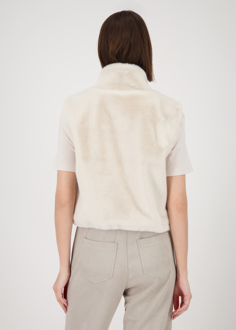 MONARI Beige Fur Waistcoat With Elasticated Waistband | 809132