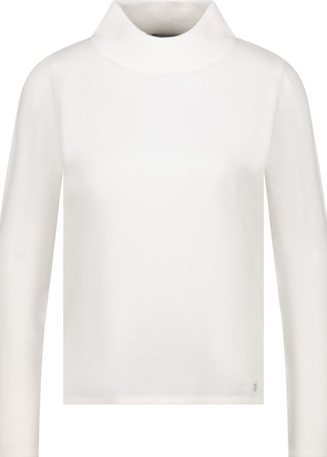 MONARI White Basic Long-Sleeve Jumper With Stand-Up Collar | 808988