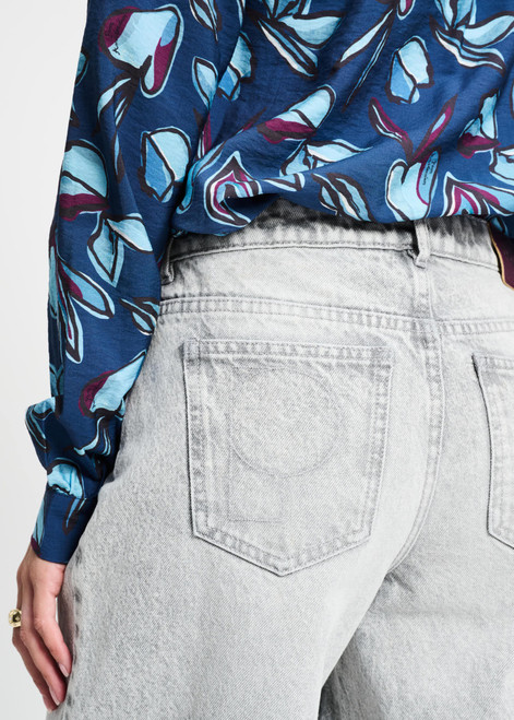 POM AMSTERDAM Grey Jeans - Baggy Wide Leg Grey | SP9306