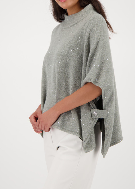 MONARI Green Sequin Cape | 809474