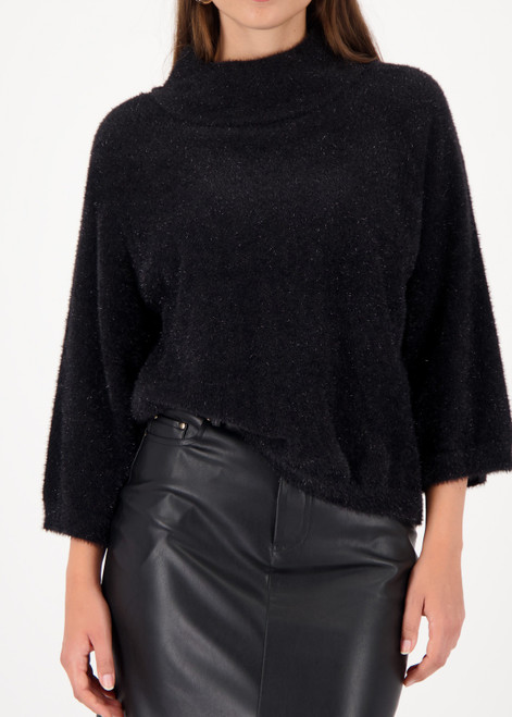 MONARI Black Fluffy Sweater With Lurex | 809495