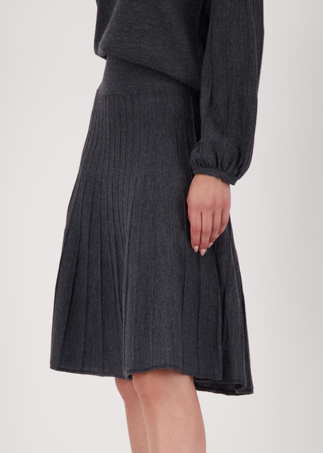 MONARI Gray Pleated Skirt | 809536