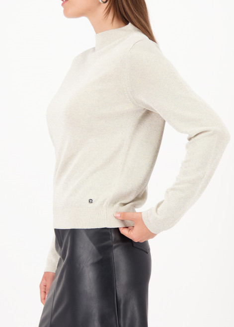 MONARI Beige Jumper With Pleat Detail | 809544