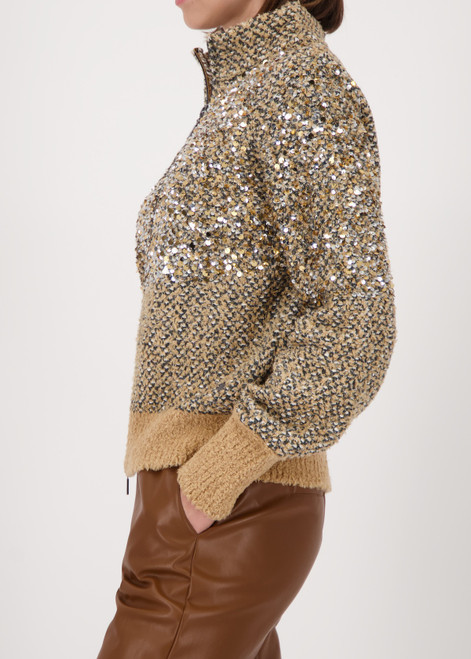 MONARI Brown Cardigan With Sequins | 809562