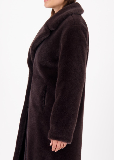 MONARI Brown Fluffy Fake Fur Coat | 809573