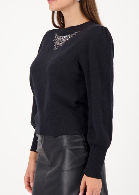 MONARI Black Jumper With Embellishments | 809648