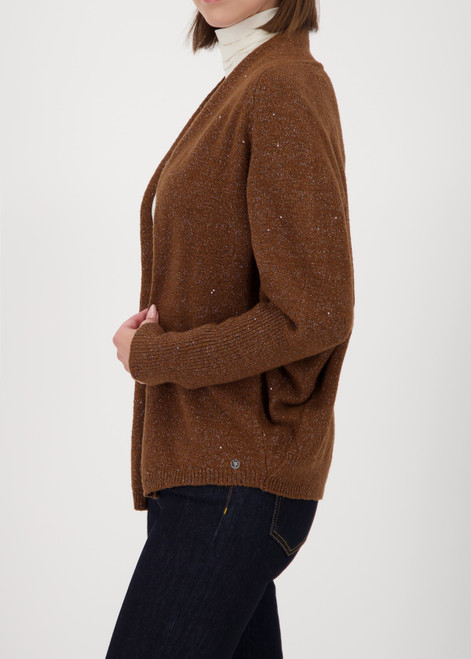 MONARI Brown Cardigan With Sequins | 809651