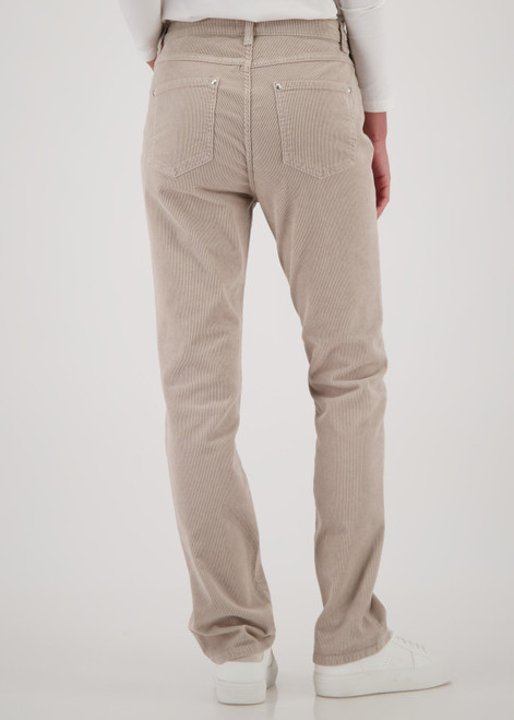 MONARI Beige Corduroy Trousers | 809223